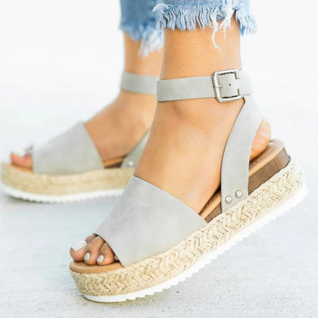Heidi-Mode | Sandalen Damen Knöchelriemen Espadrille Schuhe für Den Sommer - Image 3