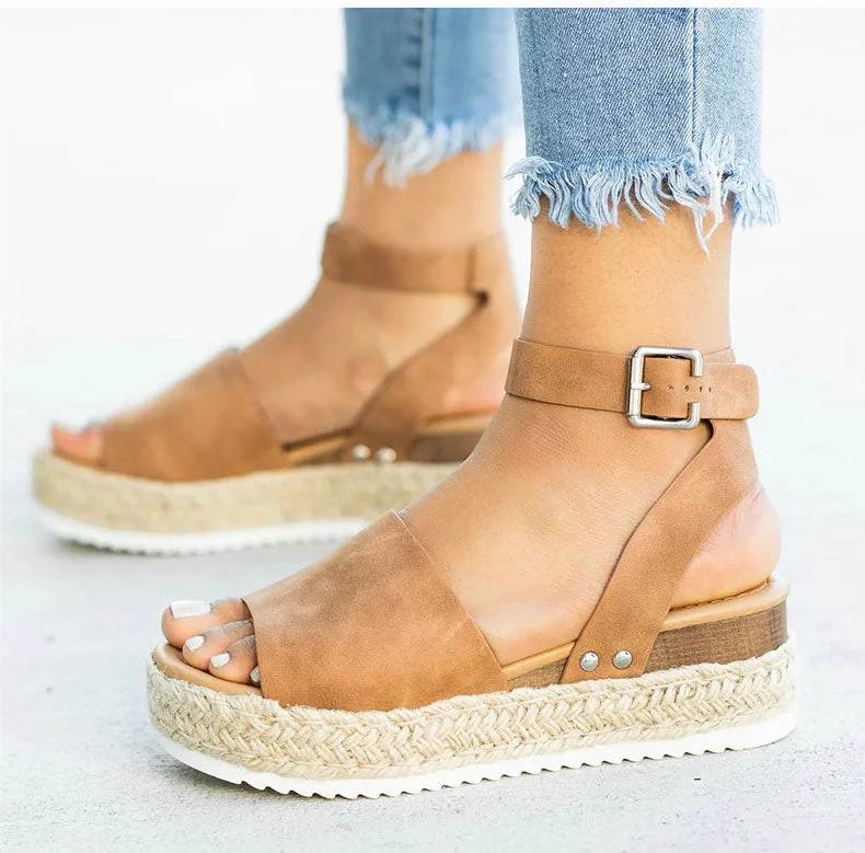 Heidi-Mode | Sandalen Damen Knöchelriemen Espadrille Schuhe für Den Sommer - Image 5