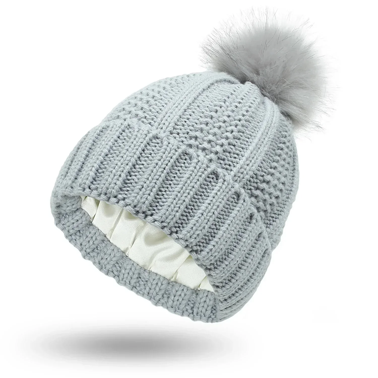 Heidi-Mode | Satin Gefütterte Strickmütze – Warm und Modisch für Den Winter - Image 2