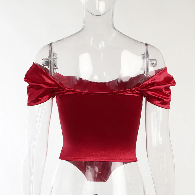 Heidi-Mode | Satin-Oberteil mit Gepufften Ärmeln - Image 7