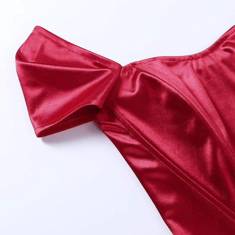 Heidi-Mode | Satin-Oberteil mit Gepufften Ärmeln - Image 8
