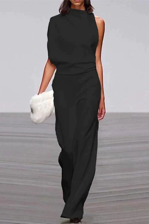Heidi-Mode | Rosiedress Cowl Neck One Shoulder Batwing Sleeve Party Suit - Image 4