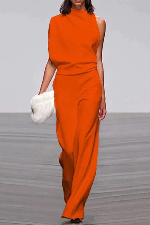 Heidi-Mode | Rosiedress Cowl Neck One Shoulder Batwing Sleeve Party Suit - Image 5