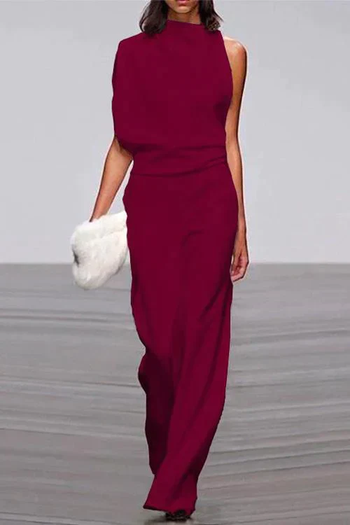 Heidi-Mode | Rosiedress Cowl Neck One Shoulder Batwing Sleeve Party Suit - Image 7