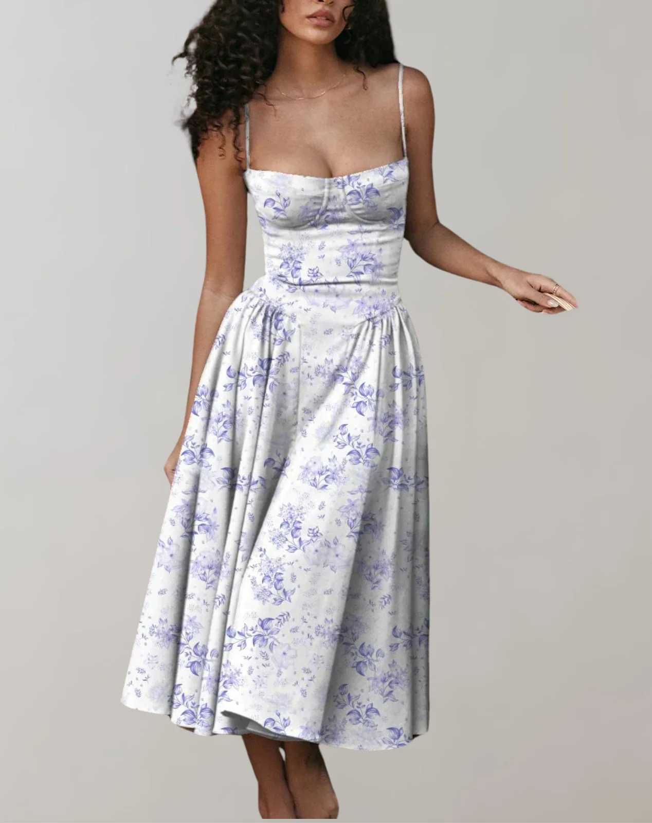 Heidi-Mode | Schick Cocktail Kleid Zeitlos Abendkleid mit Tiefem Hals - Image 7
