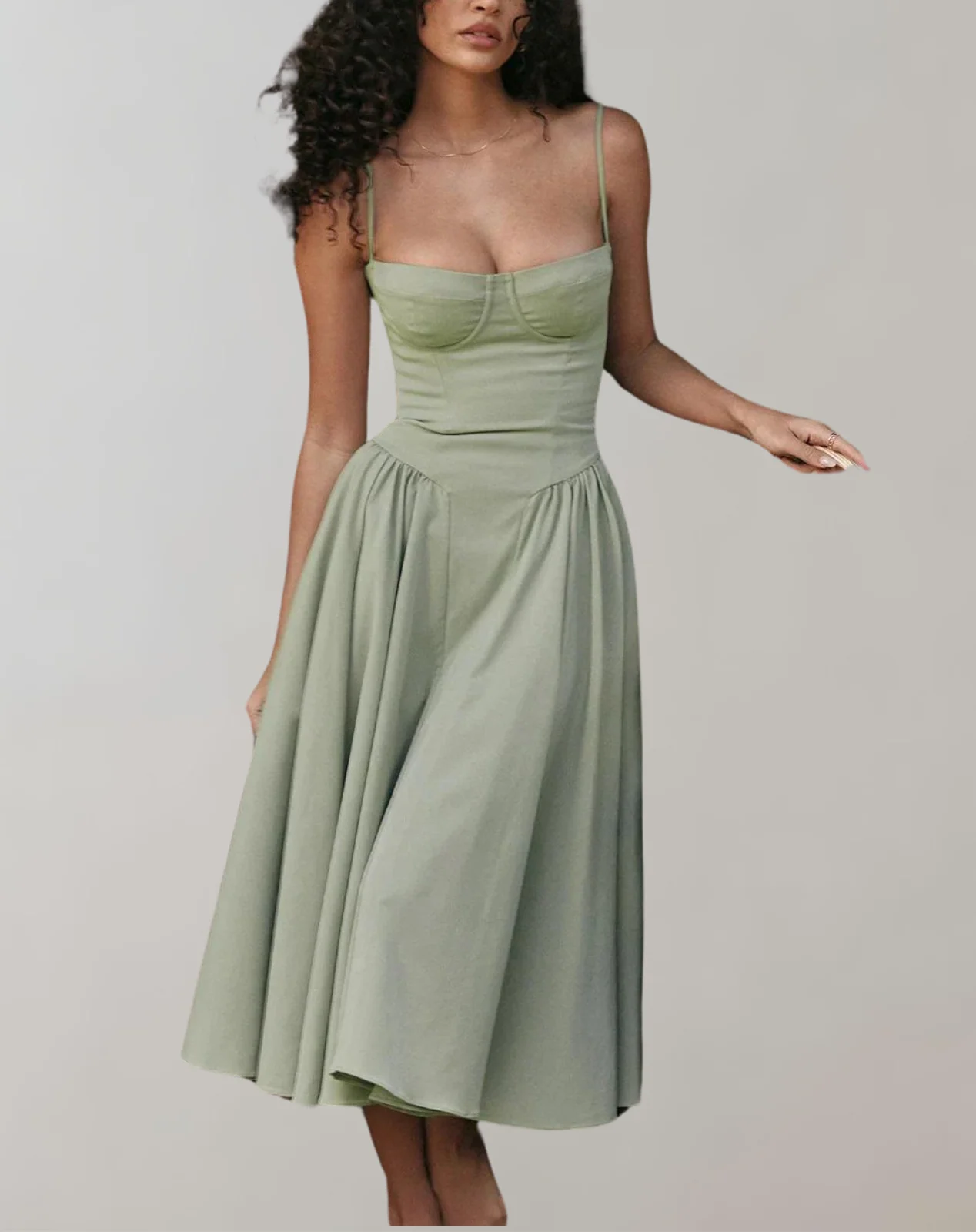 Heidi-Mode | Schick Cocktail Kleid Zeitlos Abendkleid mit Tiefem Hals - Image 8