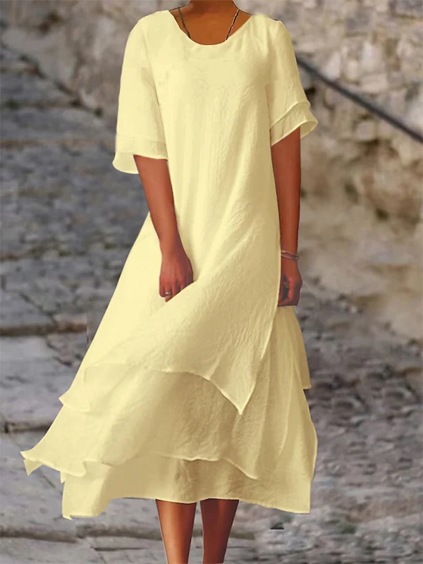 Heidi-Mode | Schickes, Elegantes Kleid mit Blockschlitz - Image 4