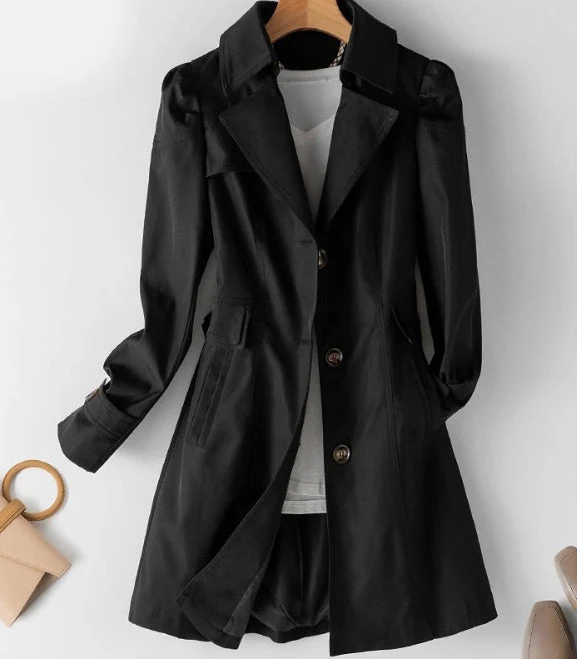 Heidi-Mode | Schlanker Damen Trenchcoat Im Koreanischen Stil für Frühling und Herbst - Image 7