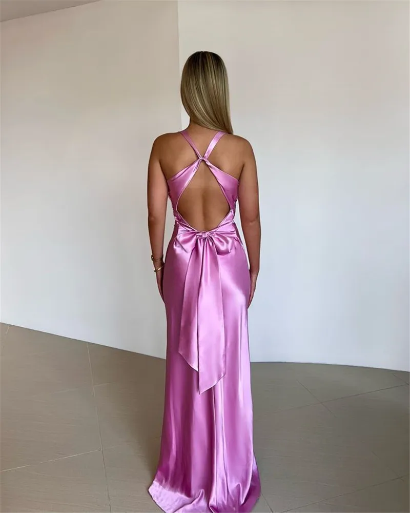 Heidi-Mode | Schleife Rückenfrei Abend Maxi Kleid - Image 10