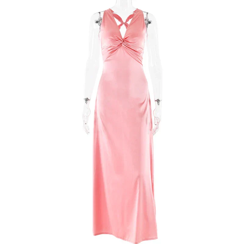 Heidi-Mode | Schleife Rückenfrei Abend Maxi Kleid - Image 13