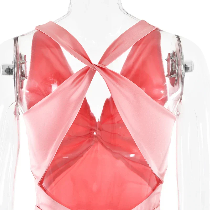 Heidi-Mode | Schleife Rückenfrei Abend Maxi Kleid - Image 17