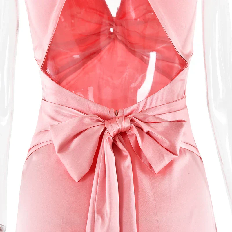 Heidi-Mode | Schleife Rückenfrei Abend Maxi Kleid - Image 18
