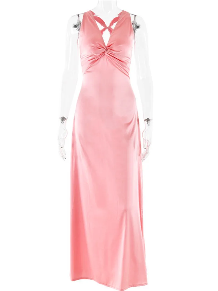 Heidi-Mode | Schleife Rückenfrei Abend Maxi Kleid - Image 22