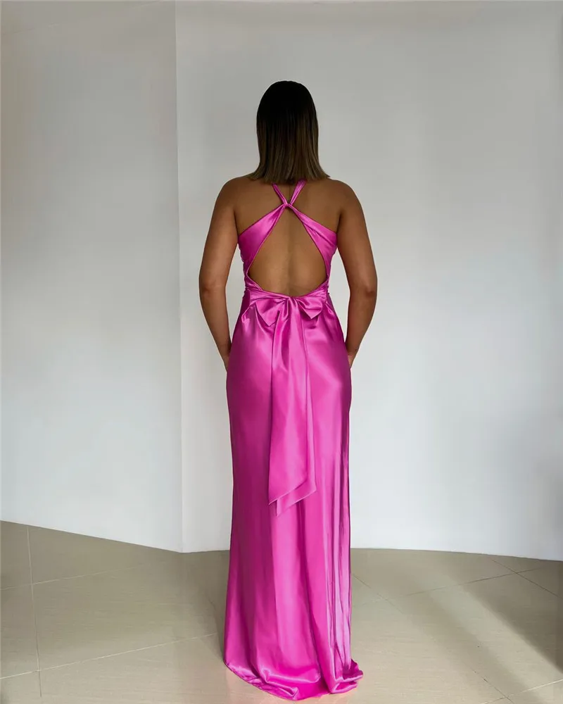 Heidi-Mode | Schleife Rückenfrei Abend Maxi Kleid - Image 9