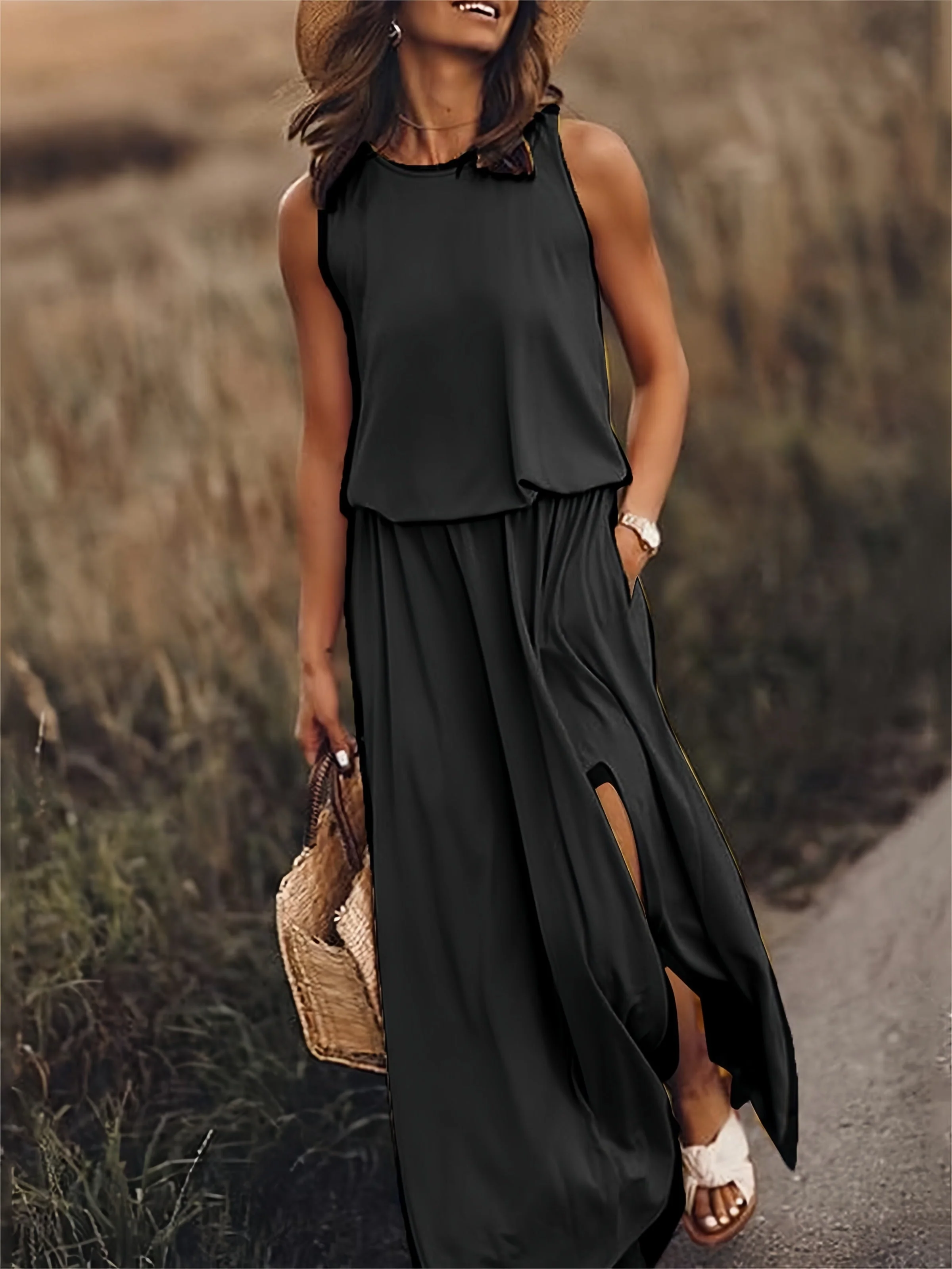 Heidi-Mode | Schlichtes Boho Maxikleid Aus Modal In Verschiedenen Farben - Image 4