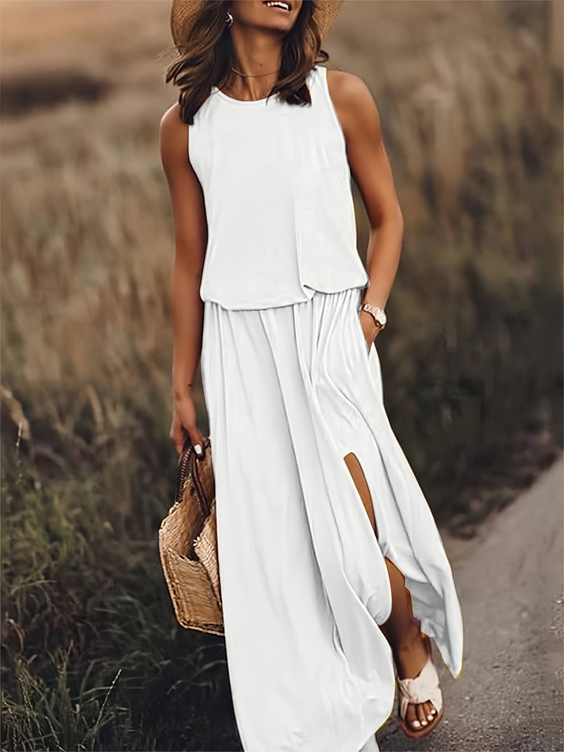 Heidi-Mode | Schlichtes Boho Maxikleid Aus Modal In Verschiedenen Farben - Image 5