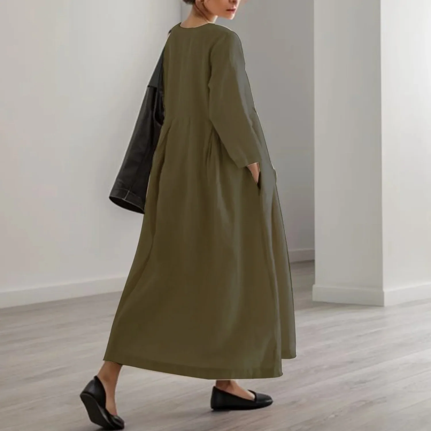 Heidi-Mode | Schlichtes Leinenkleid mit Rundhalsausschnitt - Image 2