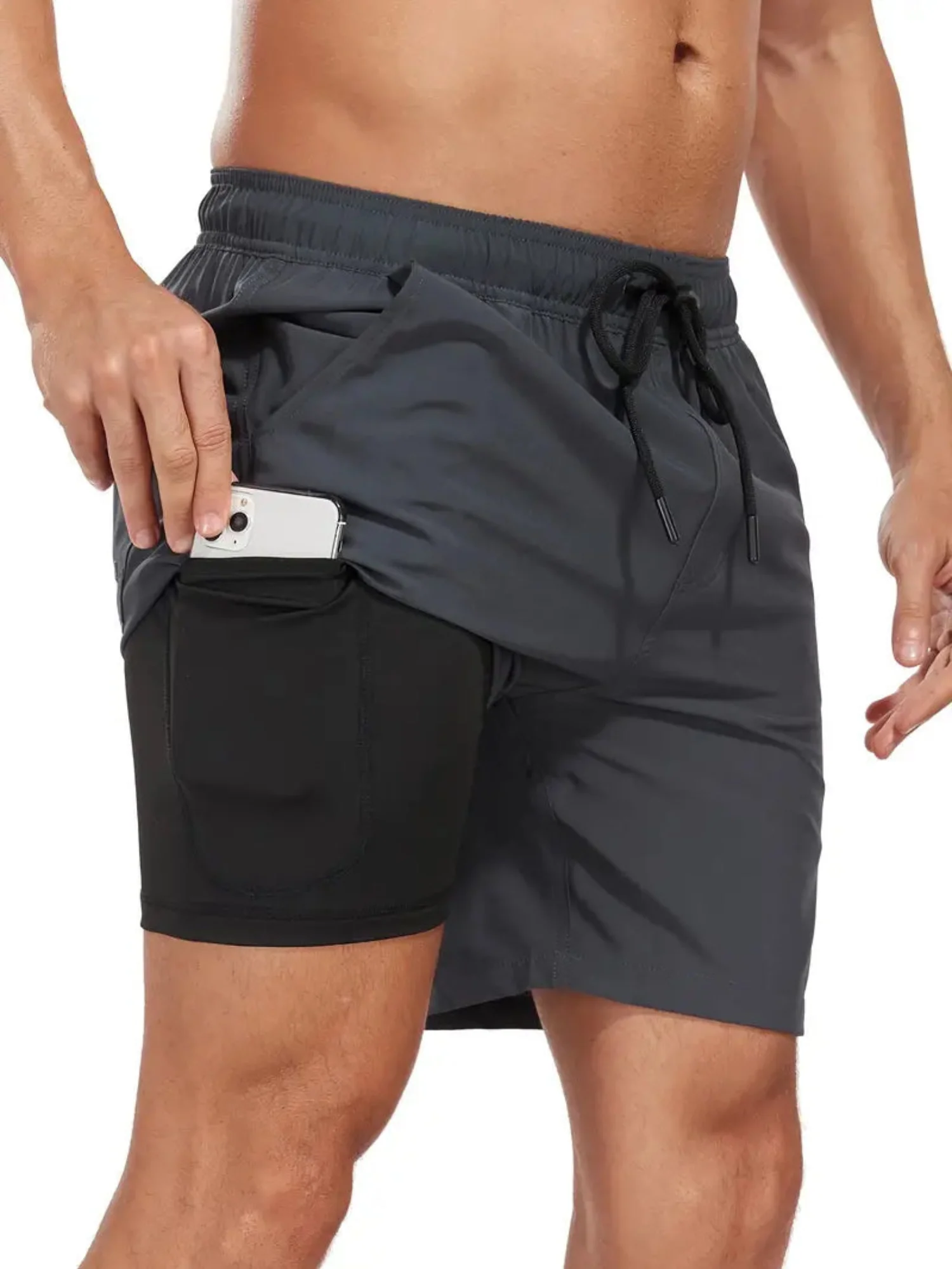 Heidi-Mode | Schnell Trocknende Herren Badehose Doppelschicht Design - Image 4