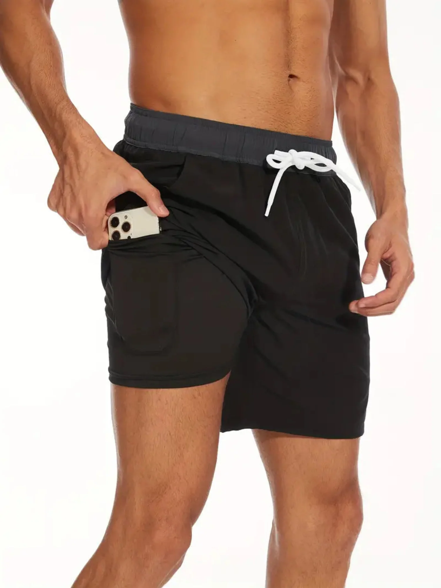 Heidi-Mode | Schnell Trocknende Herren Badehose Doppelschicht Design - Image 8
