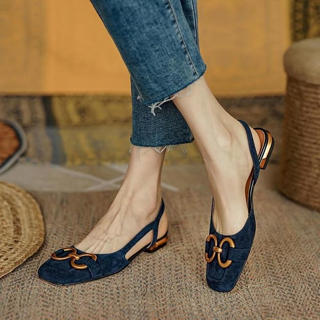 Heidi-Mode | Schuhe Frauen Flach Offener Rücken Sommerschuhe - Image 2