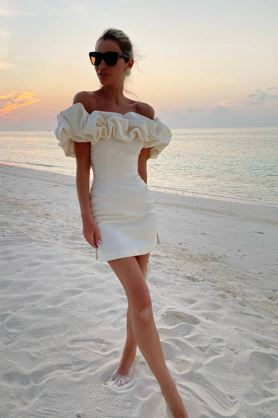 Heidi-Mode | Schulterfreies Minikleid mit Rüschen - Image 3