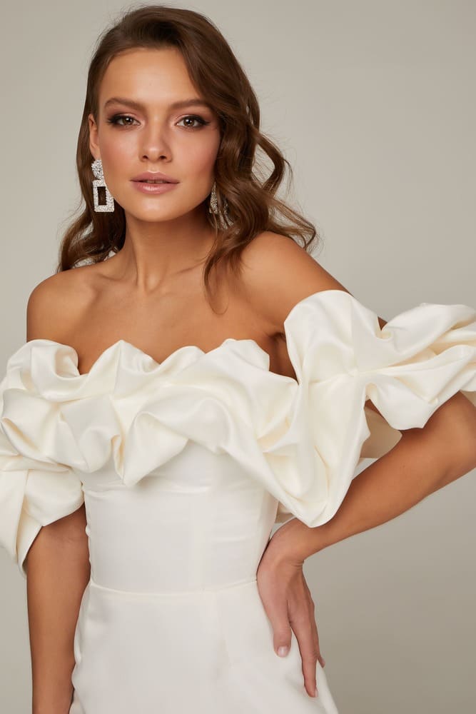 Heidi-Mode | Schulterfreies Minikleid mit Rüschen - Image 4