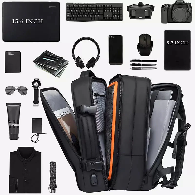 Heidi-Mode | Schwarz Verstellbare Große Kapazität Rucksäcke - Image 5