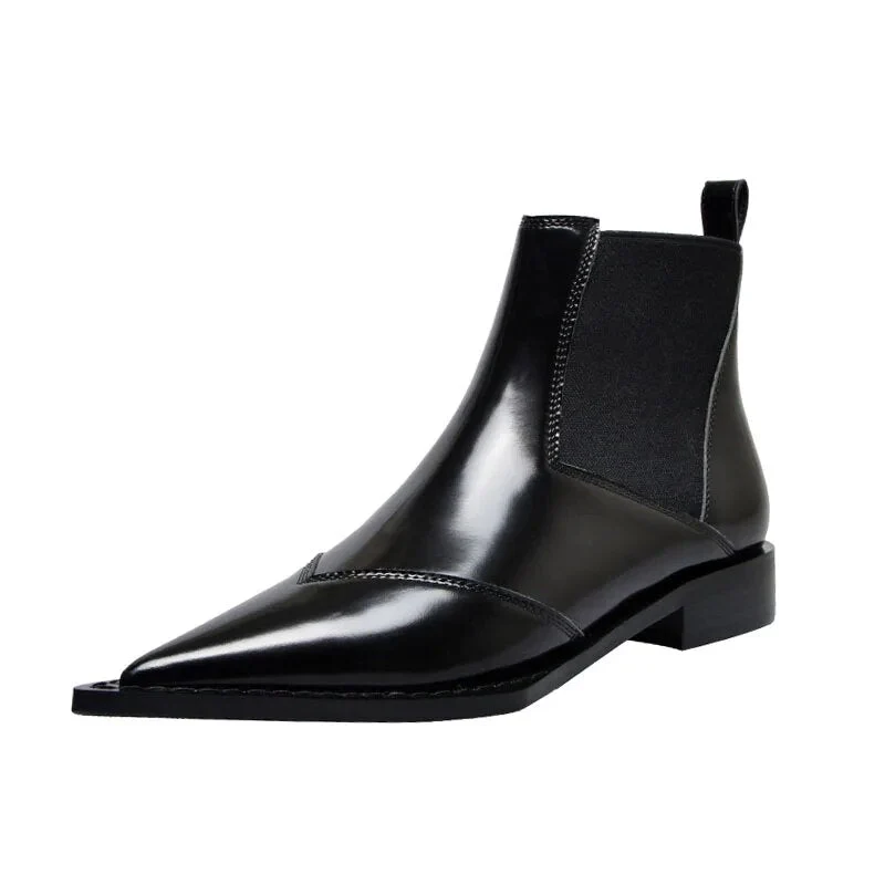 Heidi-Mode | Schwarze Stiefeletten mit Niedrigem Absatz für Damen - Image 3