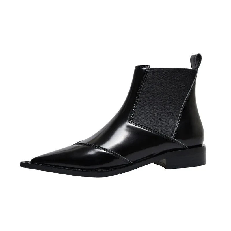 Heidi-Mode | Schwarze Stiefeletten mit Niedrigem Absatz für Damen - Image 4