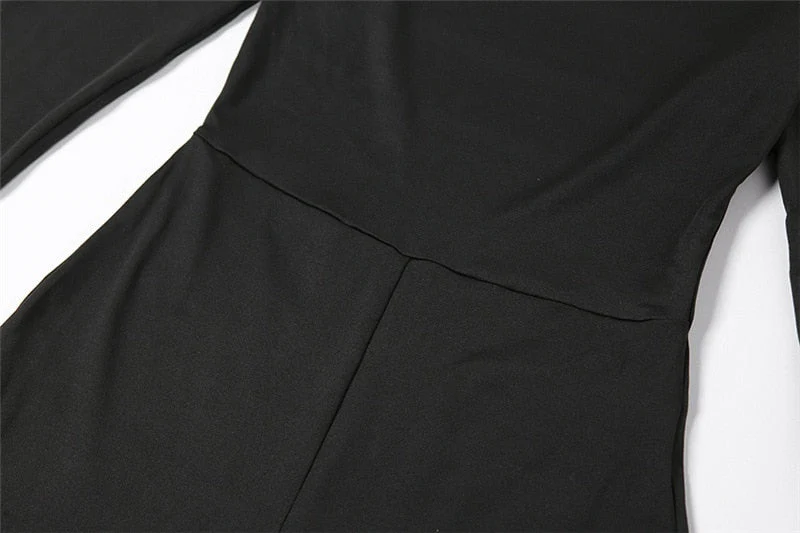 Heidi-Mode | Schwarze Rückenfreie Große Flared Overalls - Image 6
