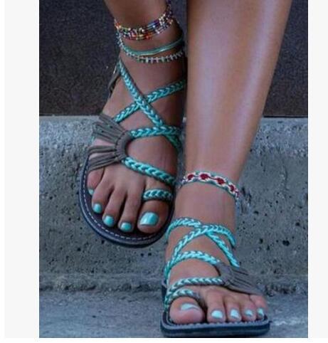 Heidi-Mode | Seil Knoten Fußflachsandalen - Image 10