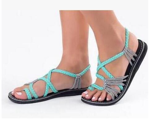 Heidi-Mode | Seil Knoten Fußflachsandalen - Image 11