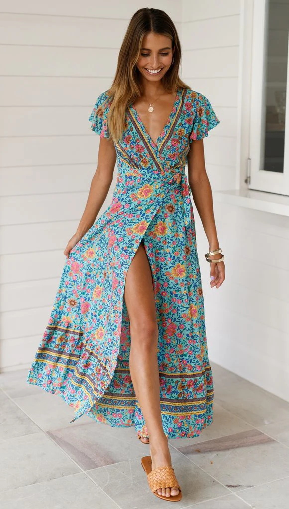 Heidi-Mode | Sexxy Kleider für Frauen Blumenkleid - Image 4