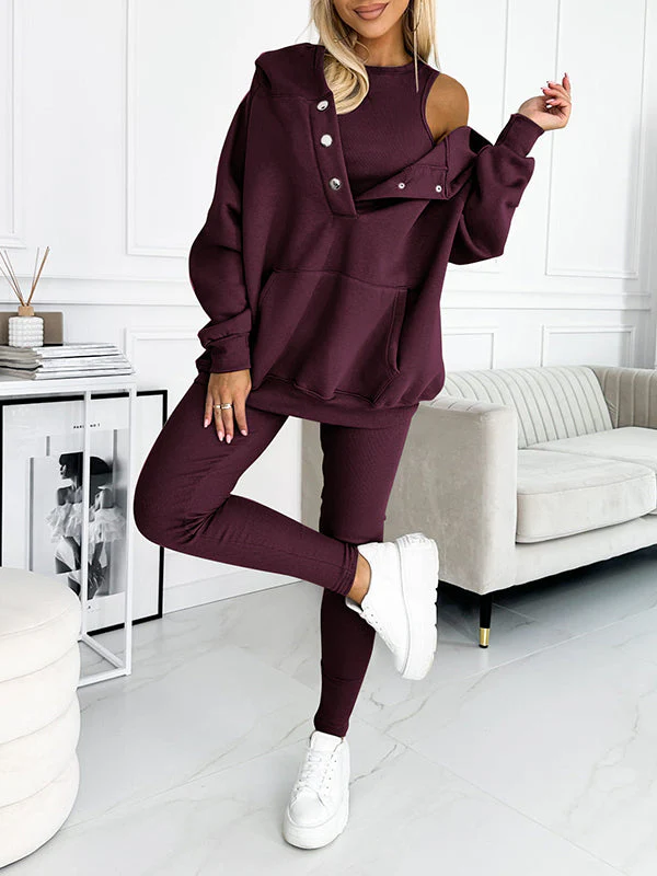 Heidi-Mode | Set Oversize Hoodie Leggings Loungewear Set Damenbekleidung - Image 5