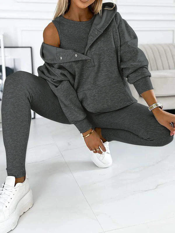 Heidi-Mode | Set Oversize Hoodie Leggings Loungewear Set Damenbekleidung - Image 9