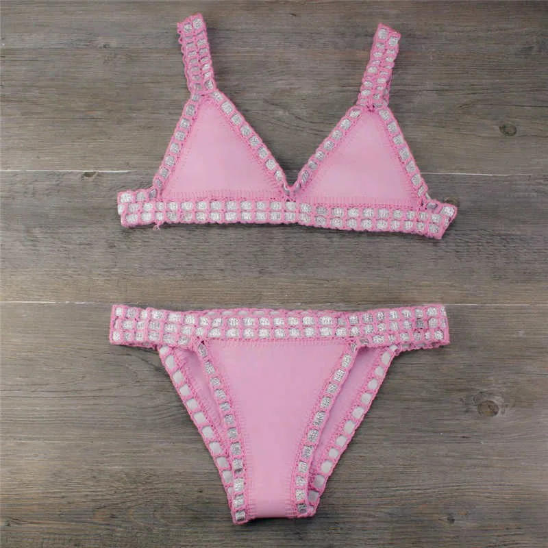 Heidi-Mode | Sexy Bikinis Sommer Frauen Badeanzug Handgehäkeltes Bikini-Set Badebekleidung Strand Badeanzug Biquini Frau Monokini - Image 4