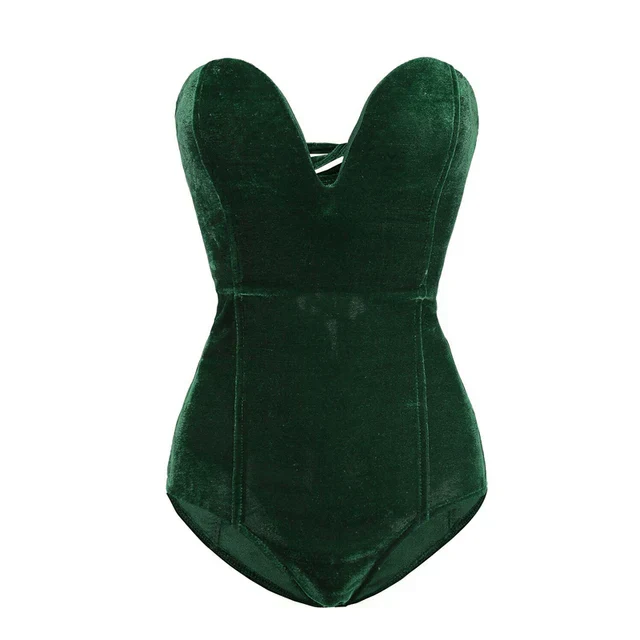 Heidi-Mode | Sexy Body Aus Bordeauxrotem, Trägerlosem Samt - Image 13