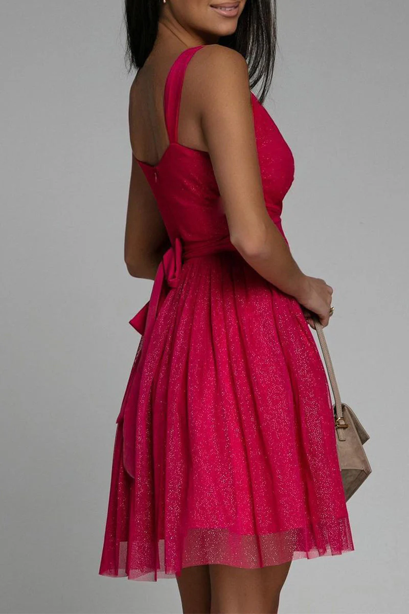 Heidi-Mode | Sexy Elegante Druck Mesh V-Ausschnitt Abendkleid Kleider - Image 4