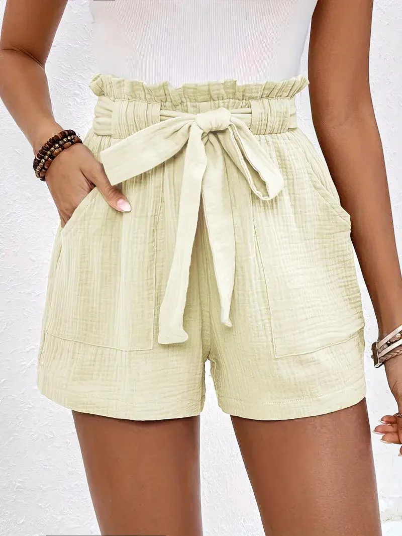 Heidi-Mode | Shorts mit Gürtel Lockere Passform Shorts mit Hoher Taille Mini Shorts - Image 15