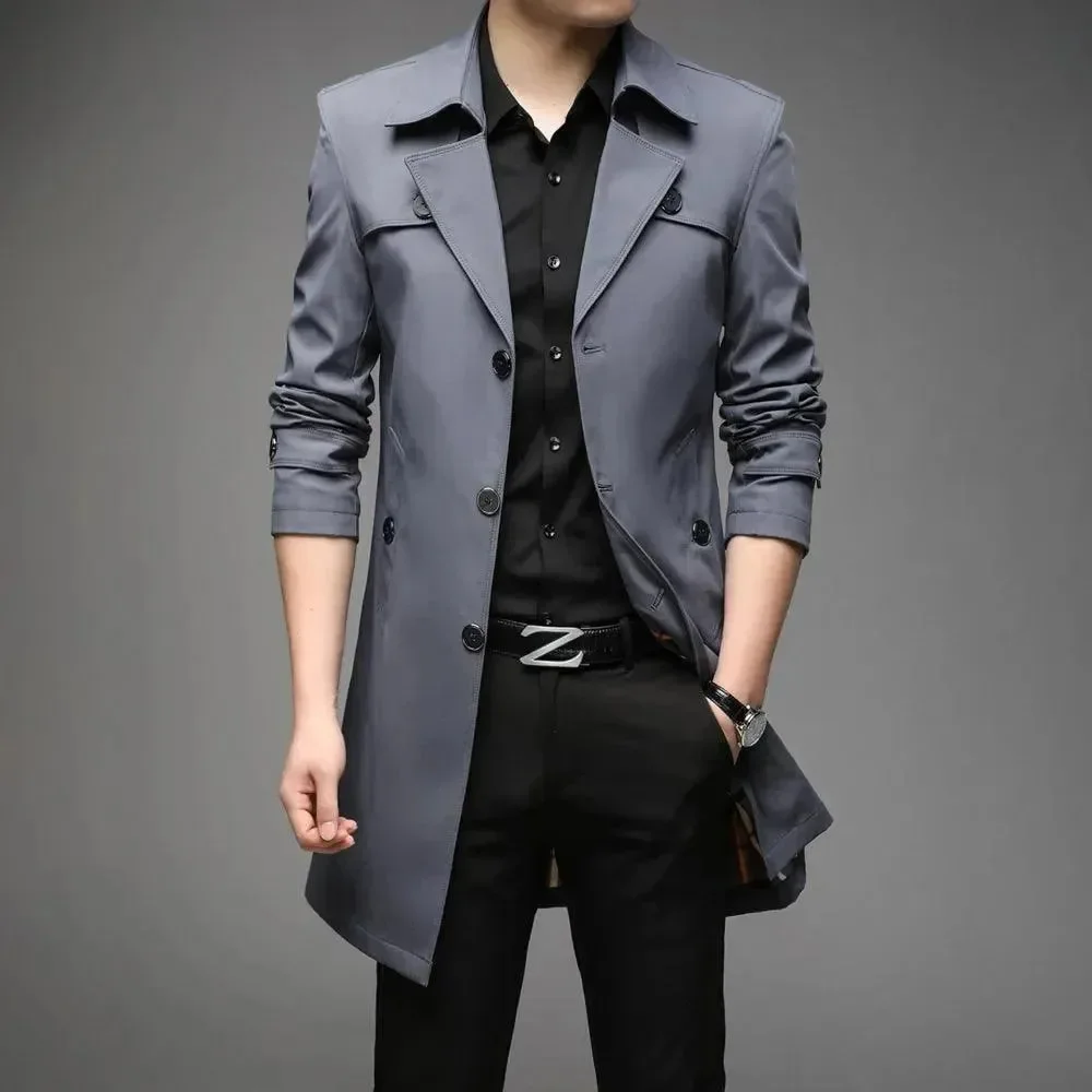 Heidi-Mode | Slim Fit Einreiher Herren Trenchcoat - Image 12