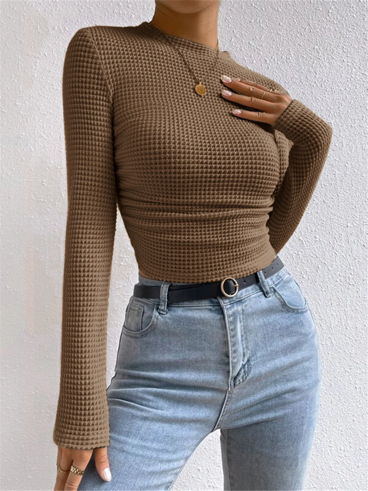 Heidi-Mode | Slim-Pullover im Waffelmuster - Image 10