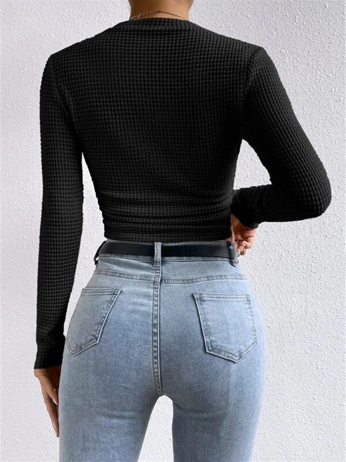 Heidi-Mode | Slim-Pullover im Waffelmuster - Image 5
