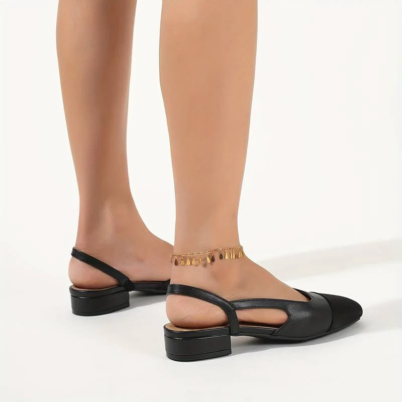 Heidi-Mode | Slingback Ballerinas In Beige & Schwarz Klassischer Chic - Image 7