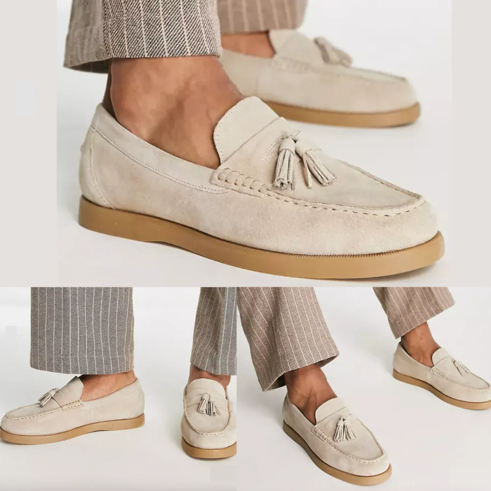 Heidi-Mode | Slipper Beige Herrenschuhe Mokassins - Image 2