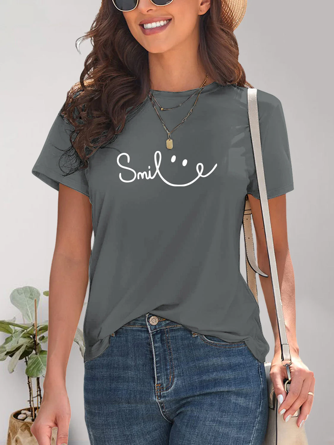 Heidi-Mode | Smile Rundhals Kurzarm T-Shirt - Image 11