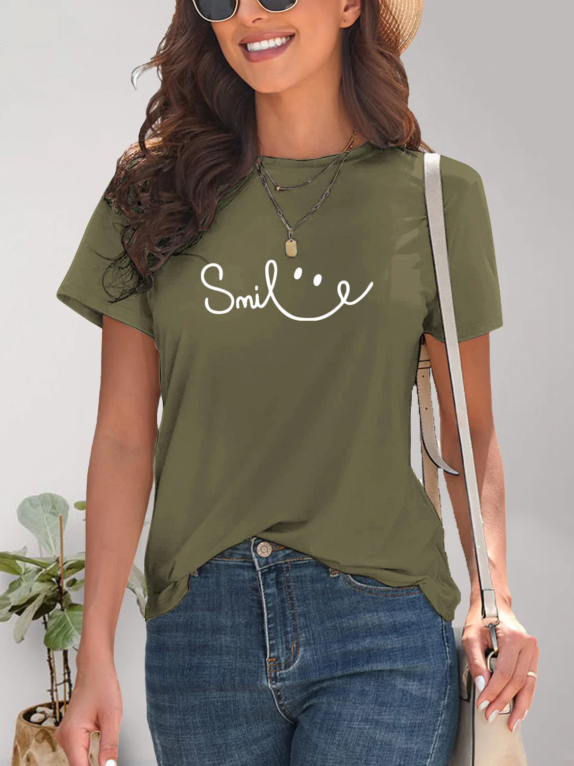 Heidi-Mode | Smile Rundhals Kurzarm T-Shirt - Image 3