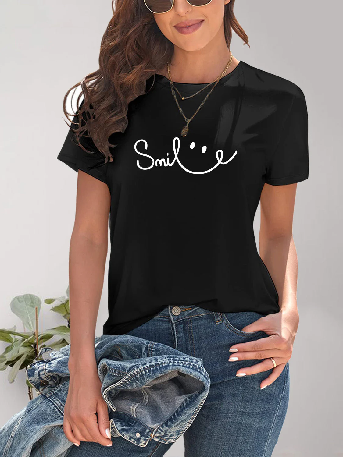 Heidi-Mode | Smile Rundhals Kurzarm T-Shirt - Image 6