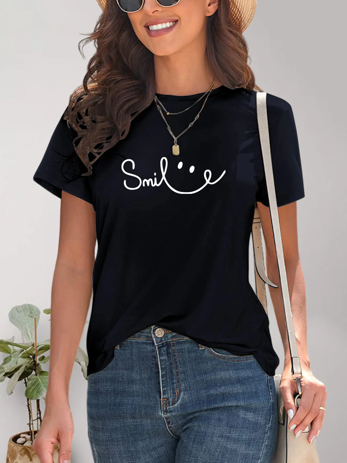 Heidi-Mode | Smile Rundhals Kurzarm T-Shirt - Image 9