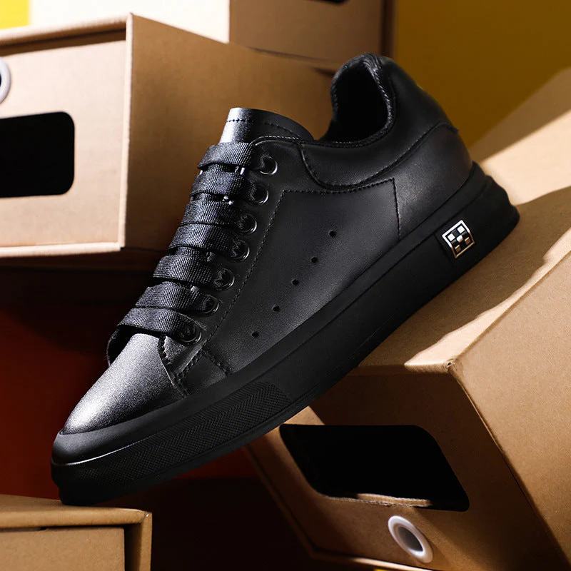 Heidi-Mode | Sneaker mit Erhöhung Bequeme Freizeitschuhe mit 6 Cm Verstecktem Absatz, Aus Kunstleder, für Alltag & Business - Image 2