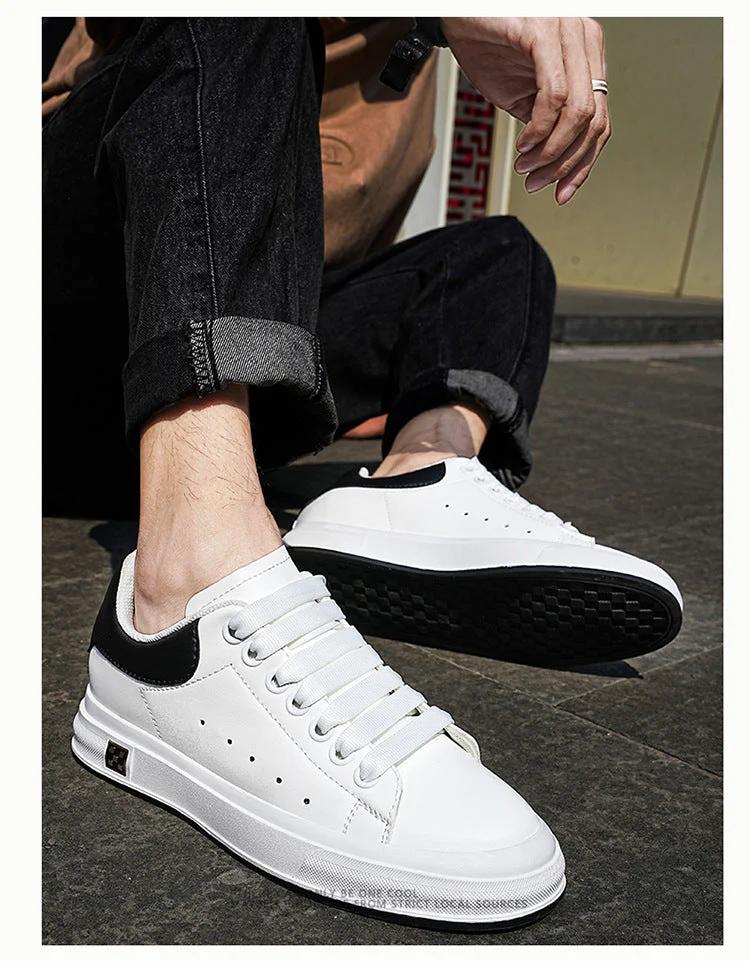Heidi-Mode | Sneaker mit Erhöhung Bequeme Freizeitschuhe mit 6 Cm Verstecktem Absatz, Aus Kunstleder, für Alltag & Business - Image 8